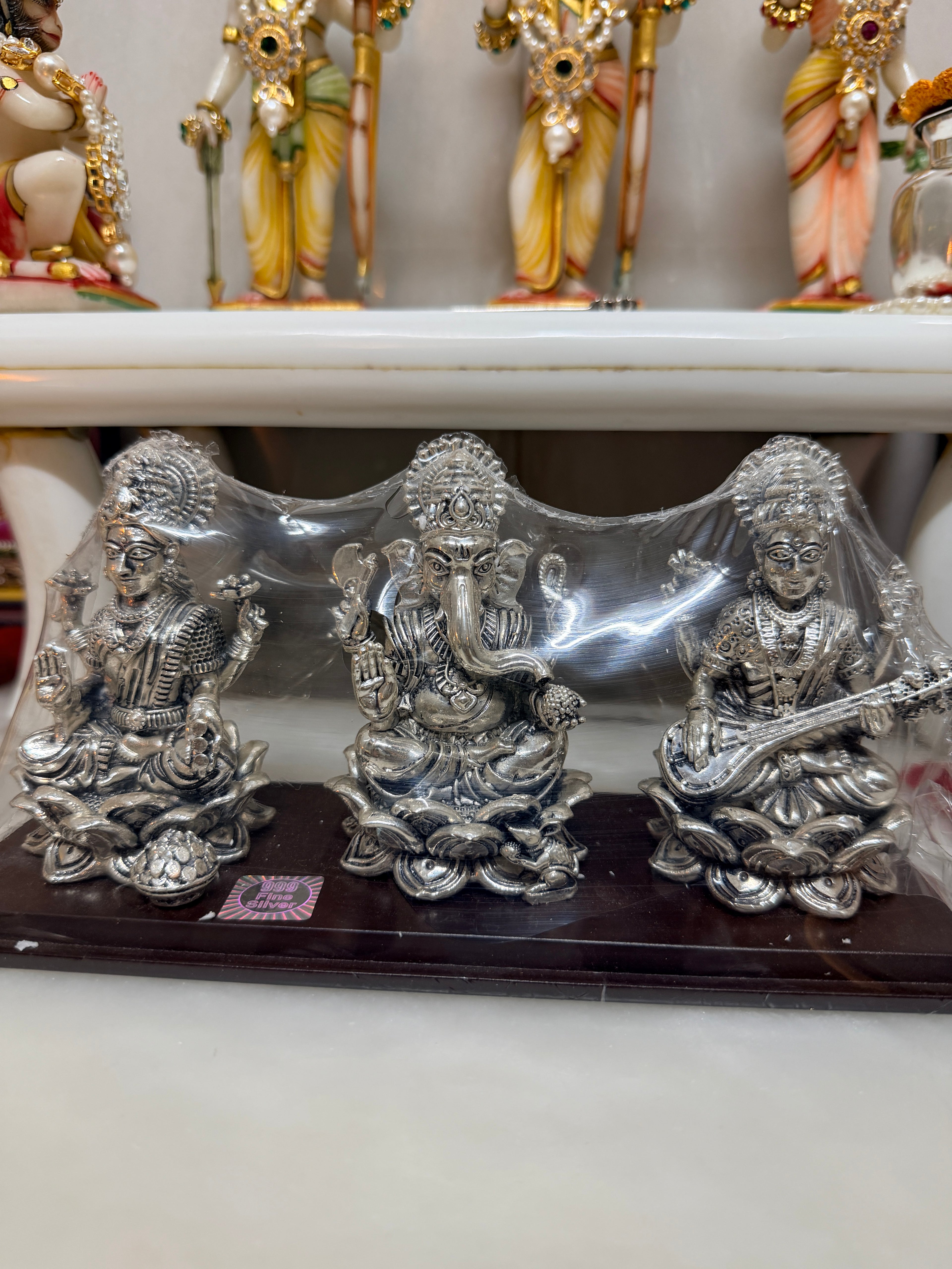 Silver Sarawatiji Ganeshji Laxmiji