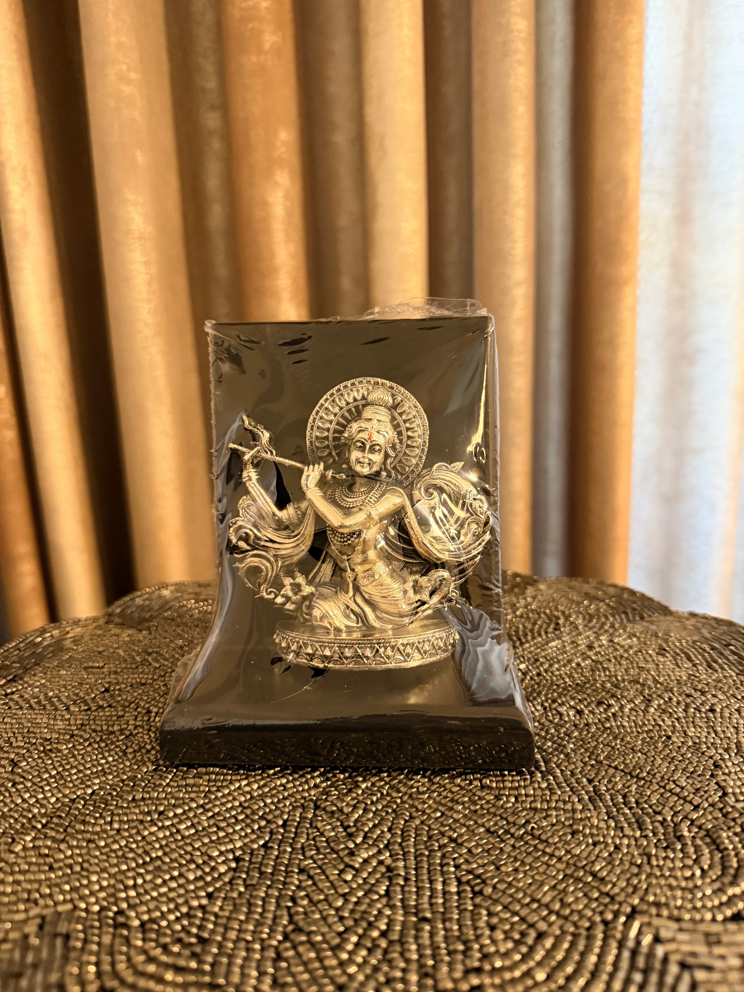 Silver Krishna Face